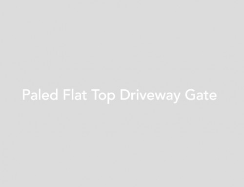Paled Flat Top Driveway Gate
