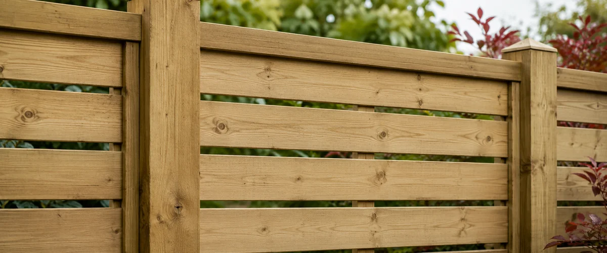 Timber shrinkage opening gaps between fence boards