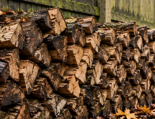 Storing Logs Against a Fence and Why It Quietly Ruins the Timber